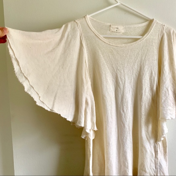 ❌ SOLD ❌ Anthropologie | T.La Cream Flowy Top - Picture 4 of 6
